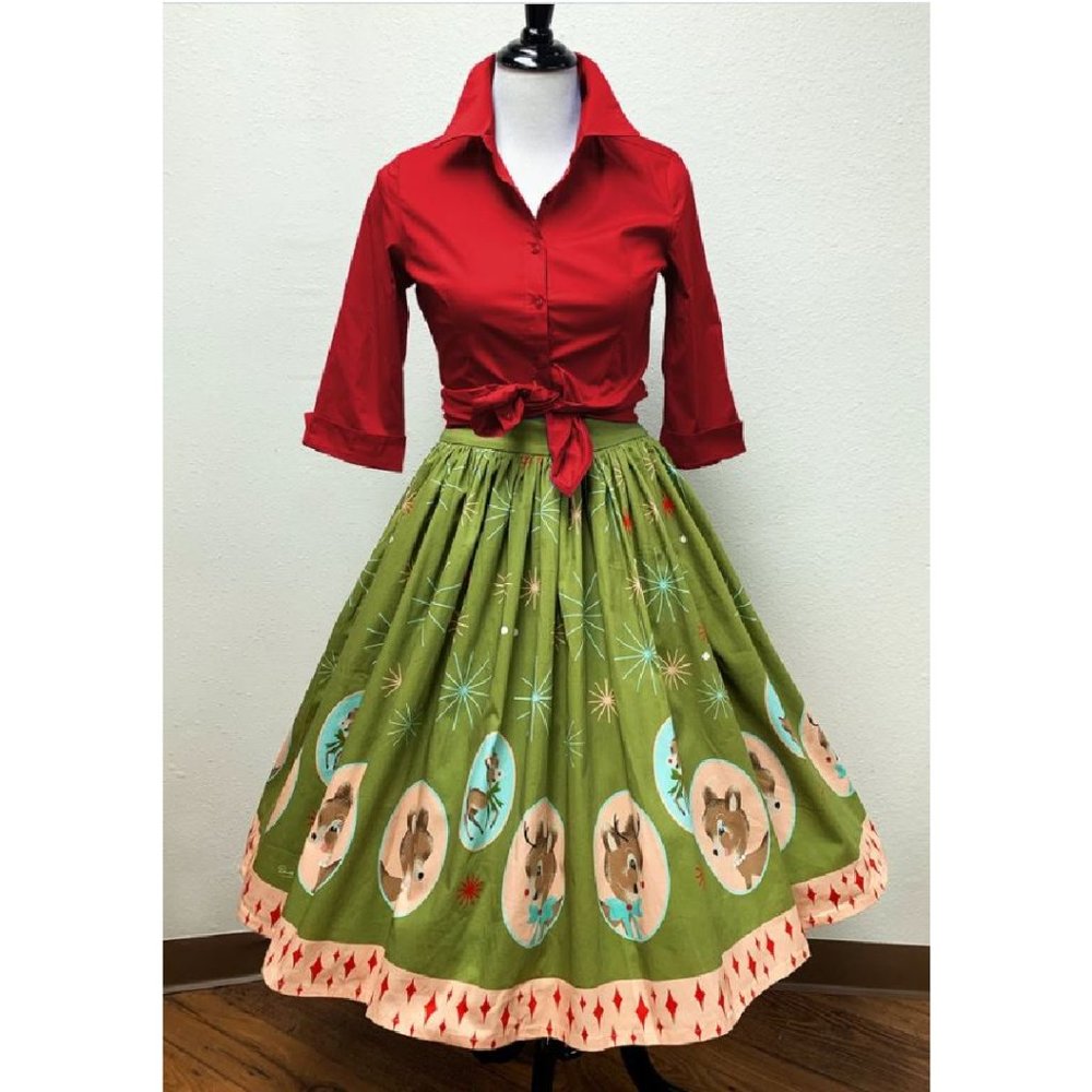 Dropped Price! Rudolph & Family Holiday Skirt - Picture 5 of 16